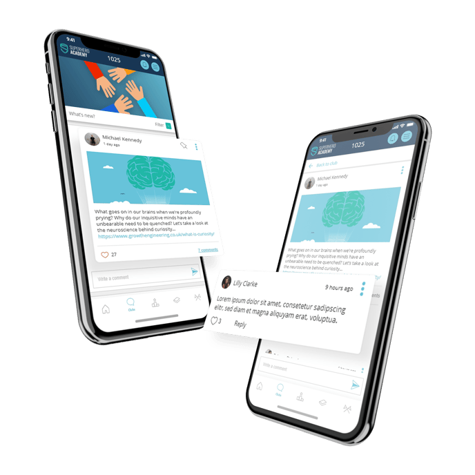 Clubs & Comments Mobile - Spotlight Mockup PNG